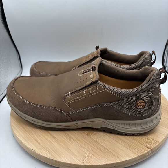 Nunn Bush Mens 10.5 M Brown Leather Suede Slip On Loafers Walking Shoes - Picture 4 of 10